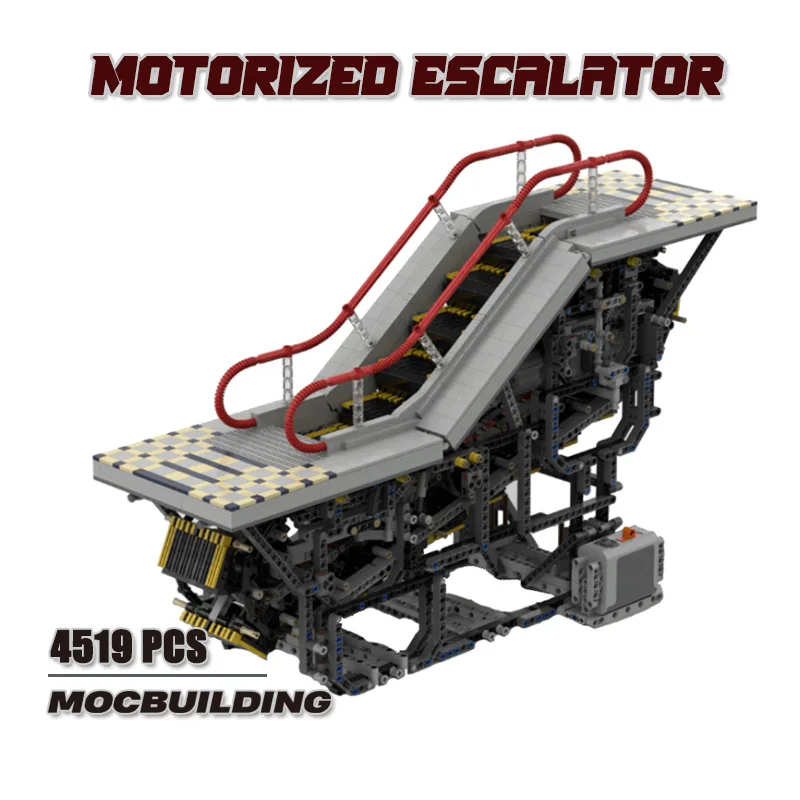 

MOC Creative Building Block Toy Motorized Escalator Mechanical Movement Ramp Model Technology Bricks Gift