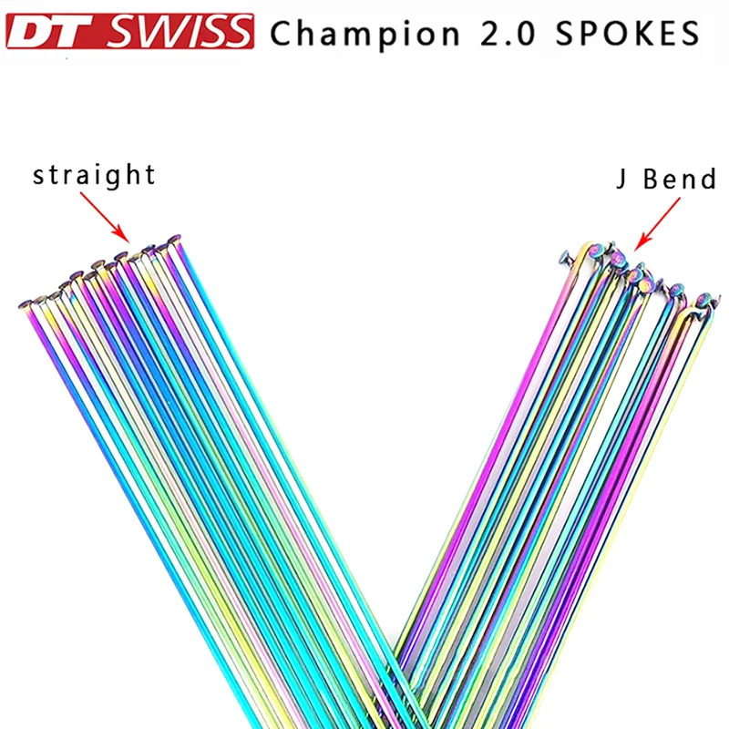 DT Swiss Champion 2 0 j-изгиб/прямой Потяните велосипед спицами цвет нержавеющая сталь