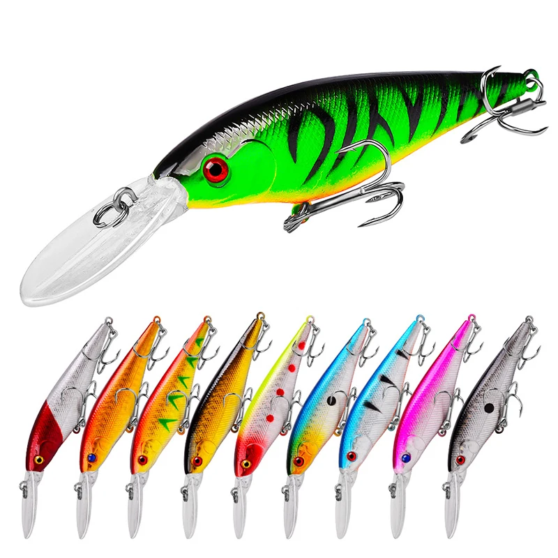 

11.5cm Floating Water Lure Bait Minnow Lure Plastic Fake Bait 11g Hard Bait 10 Color Fake Bait Sequins Baits Fishing Tackle