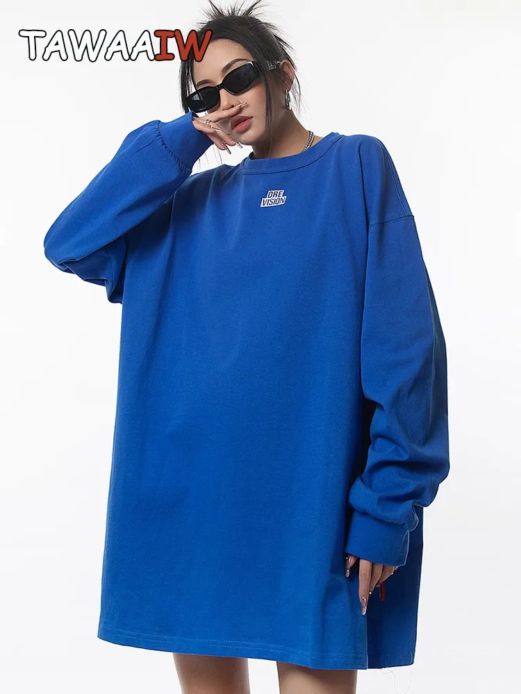 

Женская футболка с длинным рукавом tawaaiw, в стиле Харадзюку, Y2k, винтажный топ в эстетике, футболка в готическом стиле на осень, базовая футболка в Корейском стиле, уличная одежда