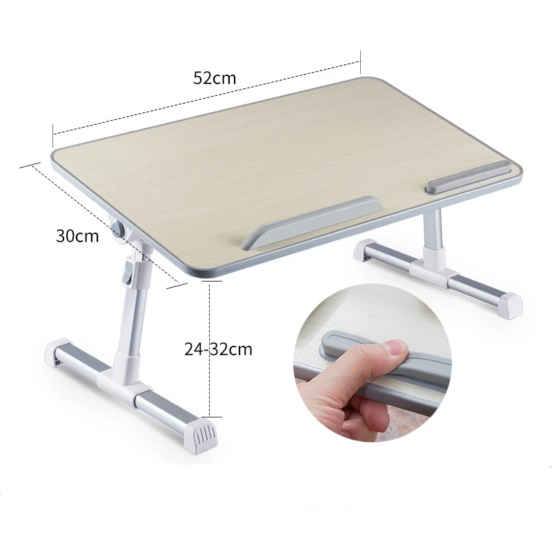 

2023 Multi-functional Folding Laptop Stand Holder Study Table Desk Wooden Foldable Computer Desk for Bed Sofa Tea Serving Table