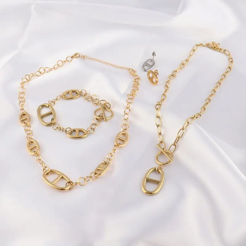 Кольца из нержавеющей стали для женщин кольца в стиле ретро с подвесками простые