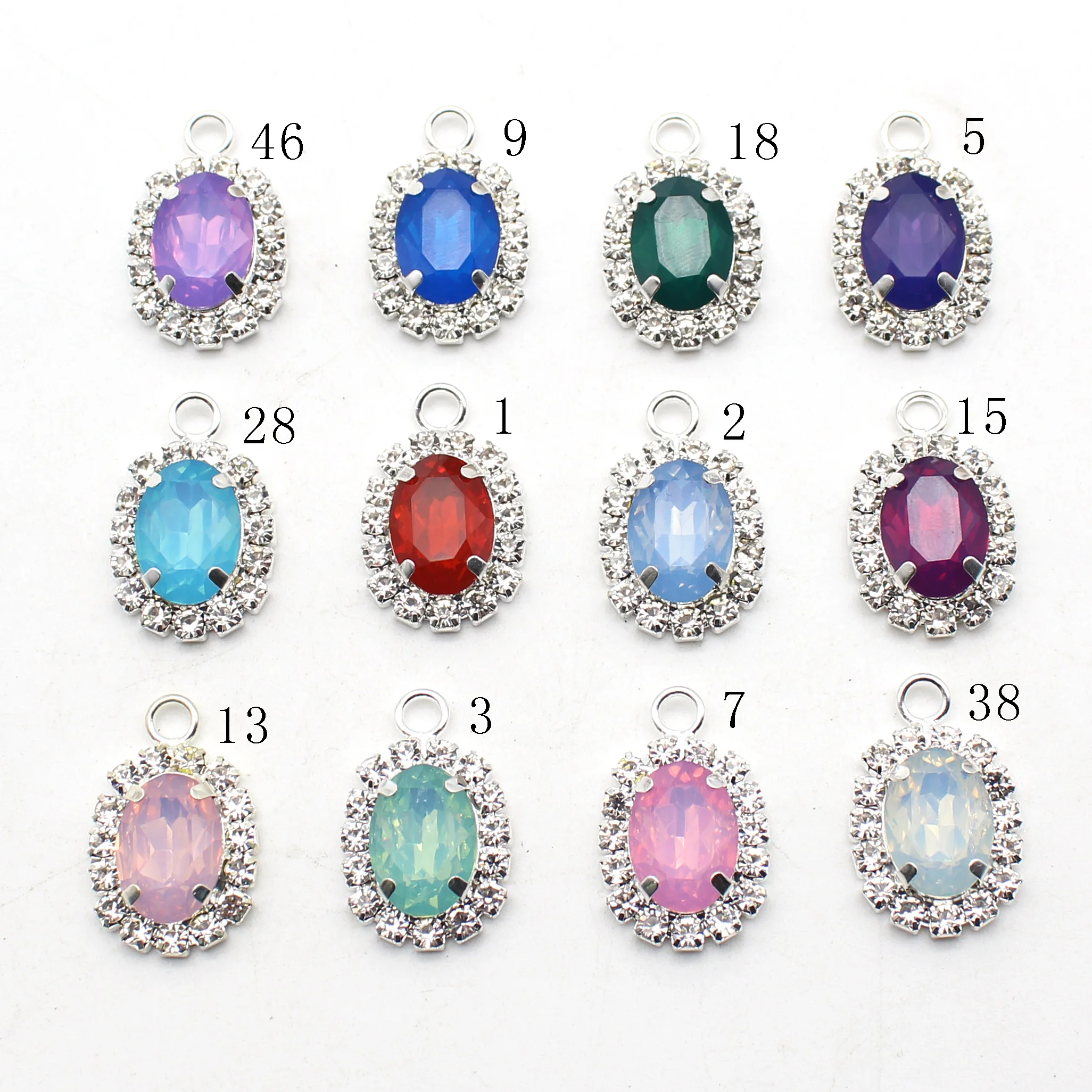 

10 шт./лот 17*21 мм овальные пуговицы из смолы со стразами, подвеска «сделай сам», лента для ручного шитья, свадебные блестящие украшения, декора...