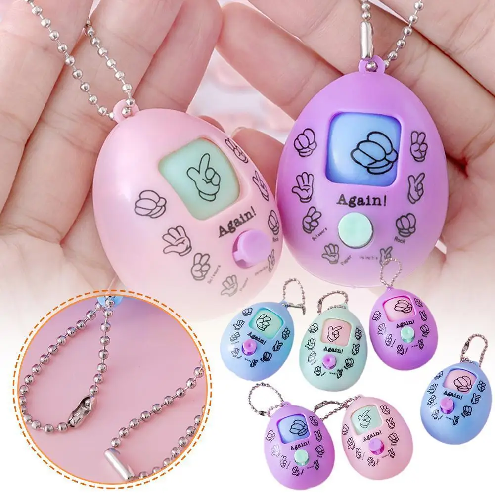 

Fair Finger-guessing Game Mora Device Rock Paper Scissors Toy Egg Small Gift Round Pendant Car Funny Keychain Z0v6