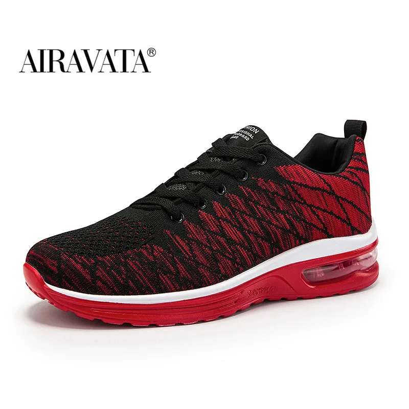 Men's Sneakers Couple Running Shoes Outdoor Cushion Trainer Sneakers Knitted Breathable Flatform Athletic Shoes