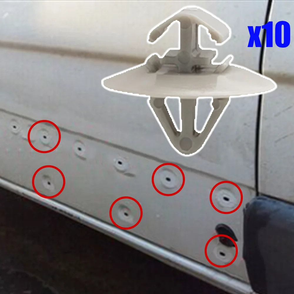 

10x 7703077421 Новые молдинги для боковой двери, зажимы, заклепки для Renault Duster Megane 2, Trafic Kangoo Sport Vauxhall Opel