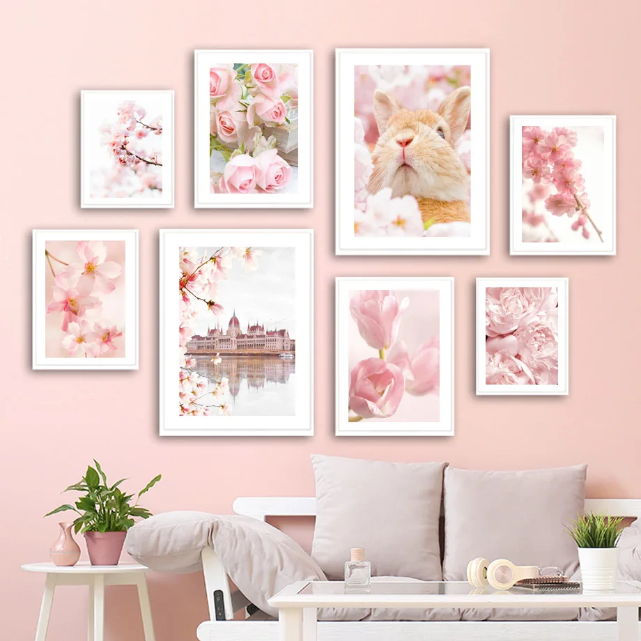 

DIY 5D Diamond Painting Pink Cherry Blossom Peony Orchid Flower Diamond Embroidery Mosaic Rhinestone Pic Home Decor Handwork