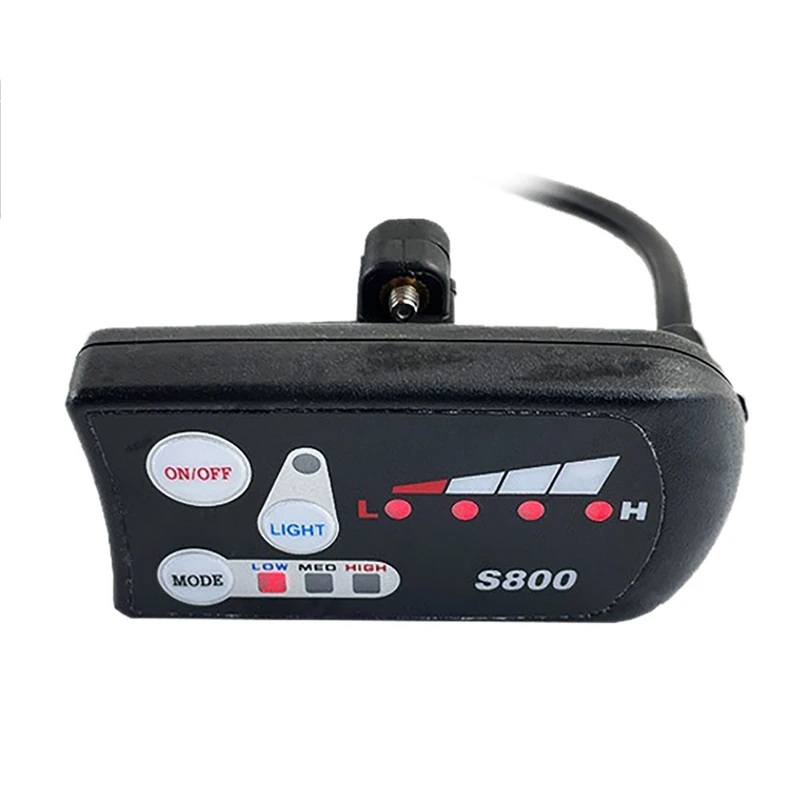 

Electric Bicycle 36V48V S800 LED LCD Meter Control Panel Display For Ebike Controller 5 Pin Waterproof Plug Connector