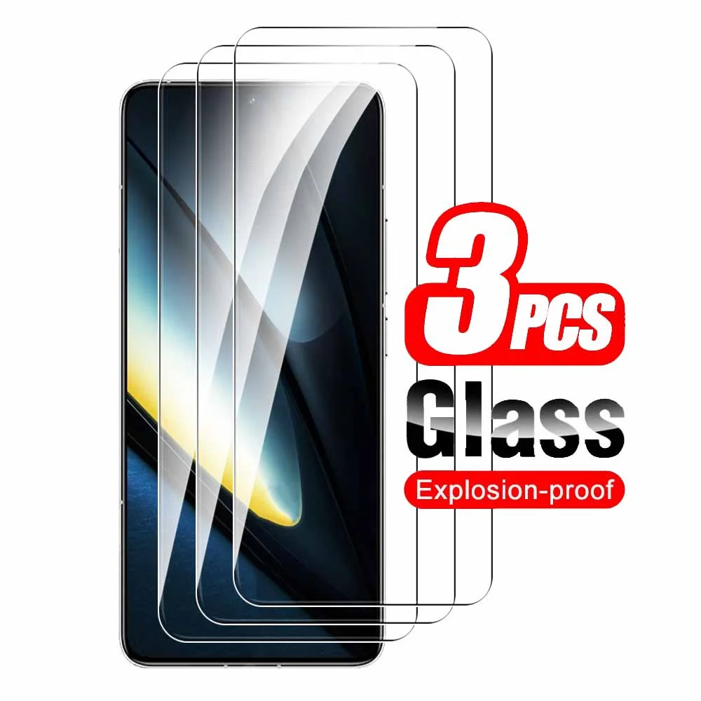 Для Xiaomi Poco F6 Pro Glass 5G 3 шт. Защитная пленка из закаленного стекла Pocophone Poko Little F 6 6F F6Pro