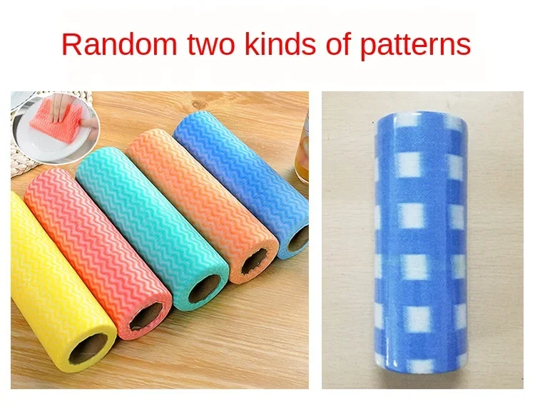 1 рулон бытовой не-сплетенный не режущая губка моющаяся тряпичная салфетка для