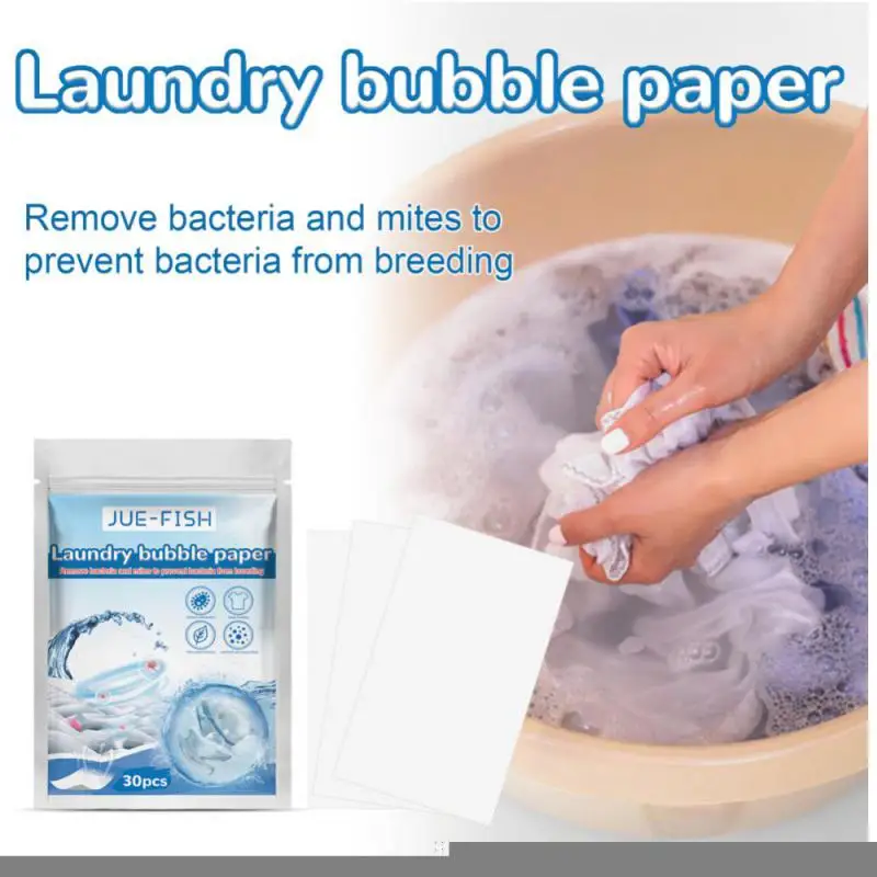 

30/60pcs Laundry Tablets Strong Decontamination Concentrated Washing Powder Laundry Soap Cleaning Detergent Laundry Bubble Paper