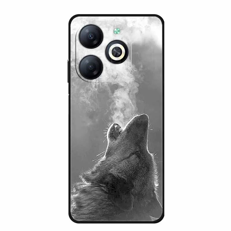 Чехол для Infinix Smart 7 8 животных Лев Бампер Силиконовый ТПУ Мягкий чехол телефона