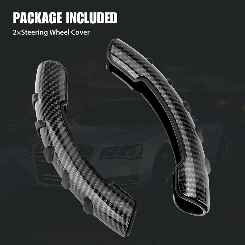 

Car Steering Wheel Booster Non-Slip Cover Carbon Fiber Universal Accessories