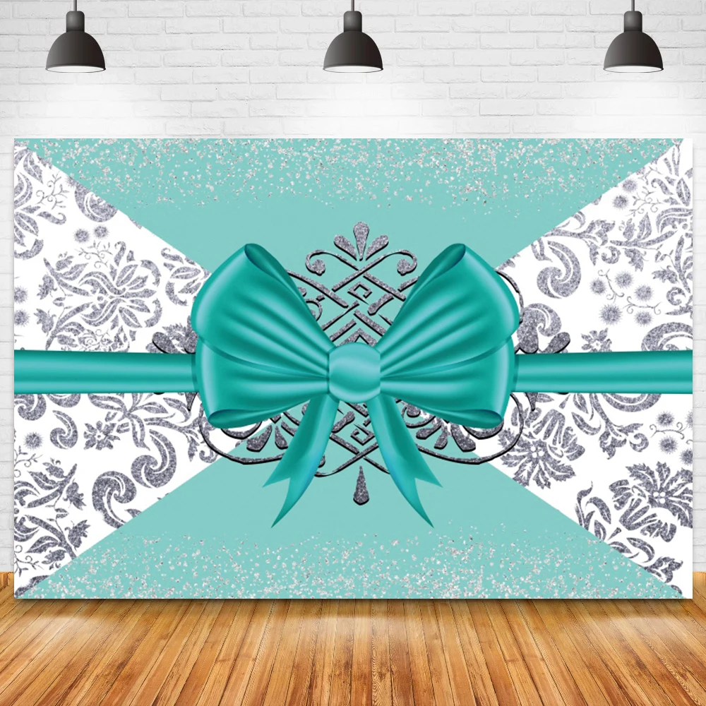

Mint Green Bow Embroidery Pattern Gifts Pets Portrait Background Photo Newborn Baby First Birthday Backdrops Photography Vinyl