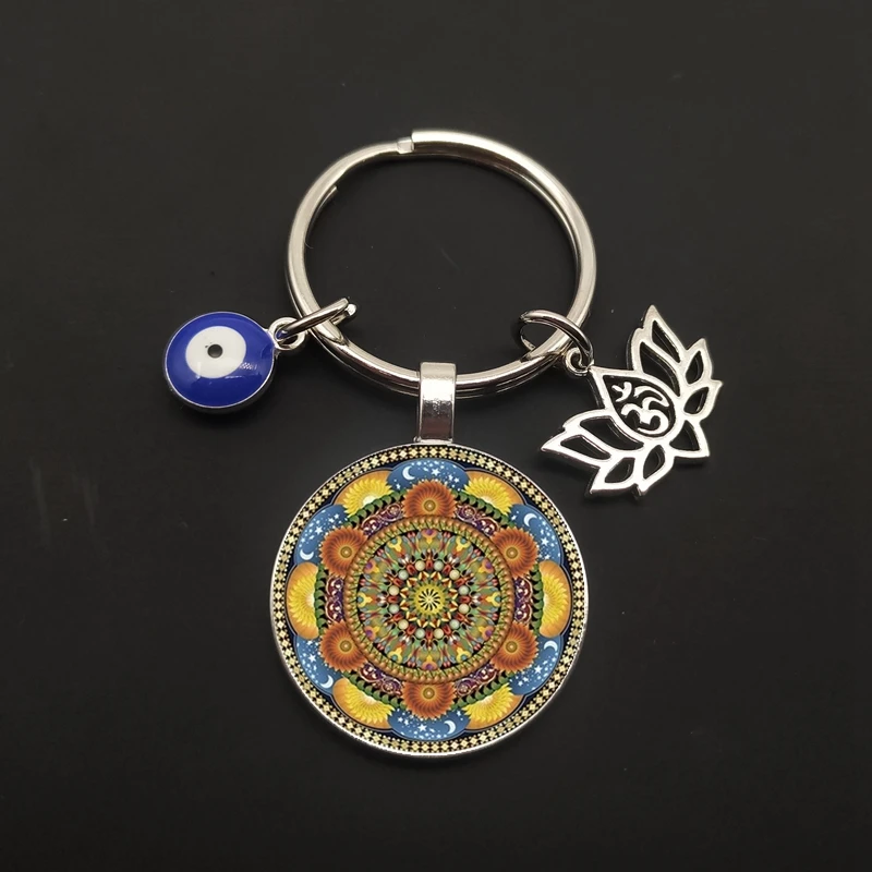 Креативная ретро-версия буддистская чакра брелок ювелирные изделия Индийская