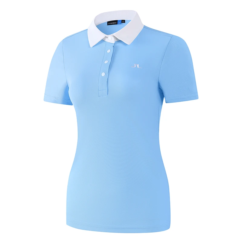 J Golf Short Sleeve T-Shirt Women's Autumn and Winter Comfortable Sports Polo Shirt Golf Clothing Women's Quick Dry Jersey #2301