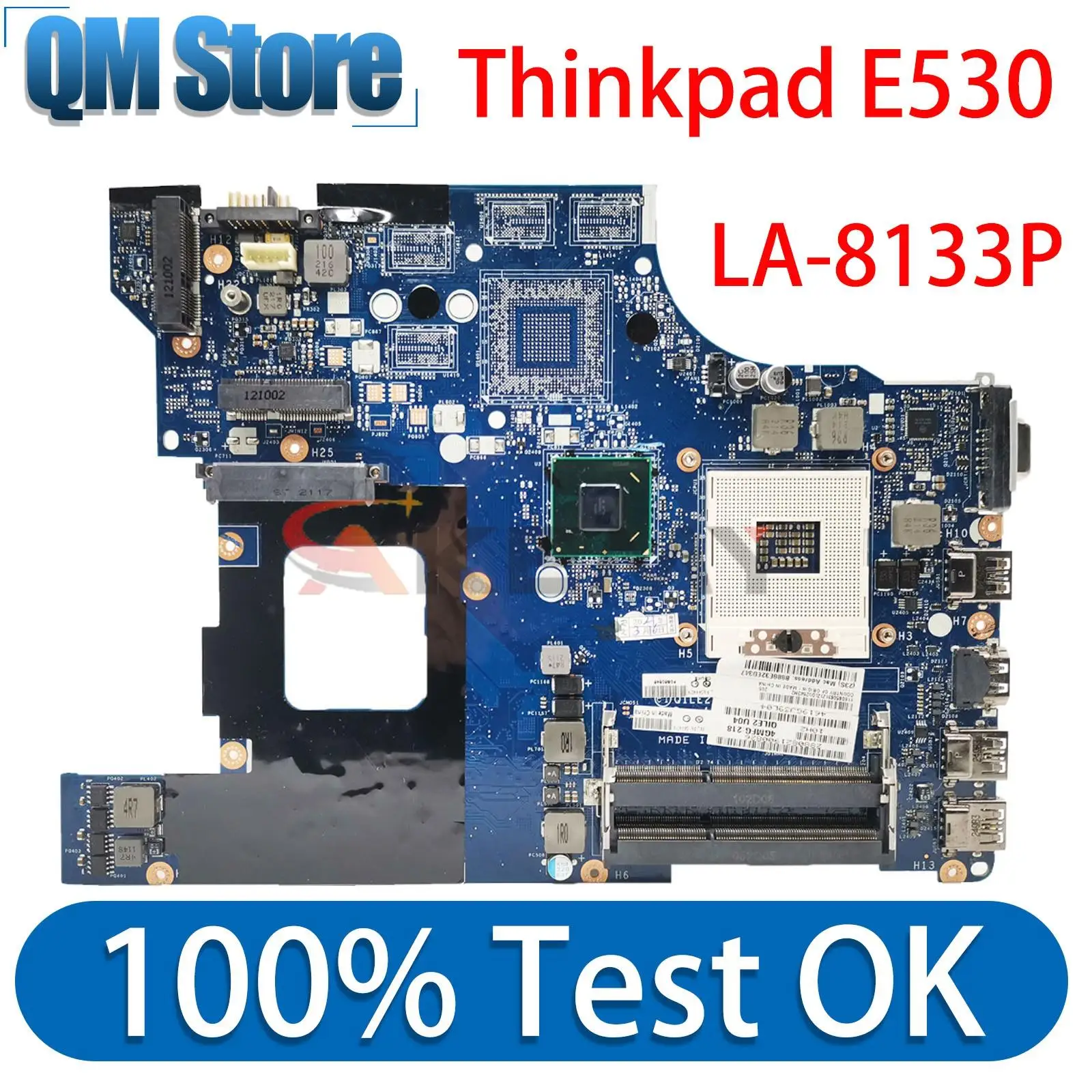 

Laptop motherboard For LENOVO Thinkpad E530 Mainboard LA-8133P 04W4014 SLJ8C DDR3 tesed