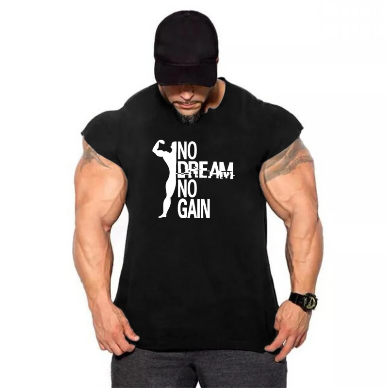 

New Brand Gym Clothing Men Workout Tank Top Bodybuilding Vest Cotton Fitness Sleeveless T Shirt Mens Sports Basketball Tanktops