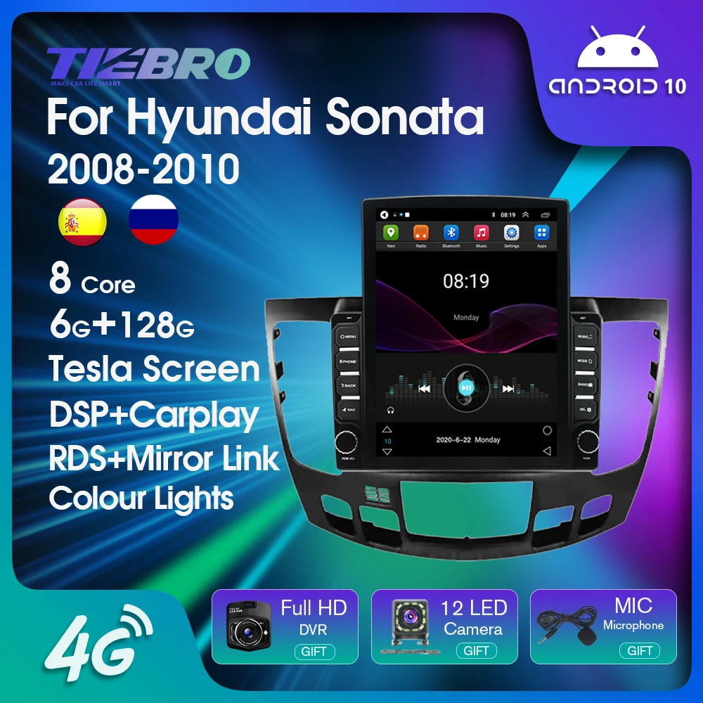 

Car Radio For Hyundai Sonata NF 2008-2010 AT MT Android Tesla Vertical Screen Autoradio GPS Navigation Multimedia Stereo Player