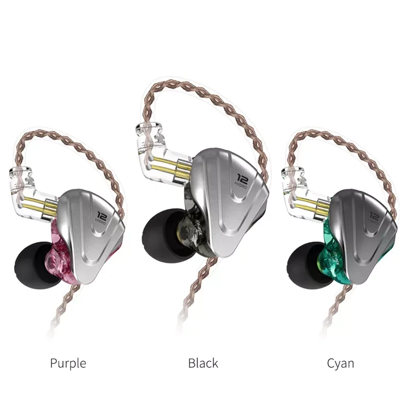 

Metal Earphones 5BA+1DD Hybrid technology 12 driver HIFI Bass Earbuds In Ear Monitor Headphones Noise Cancelling Headset
