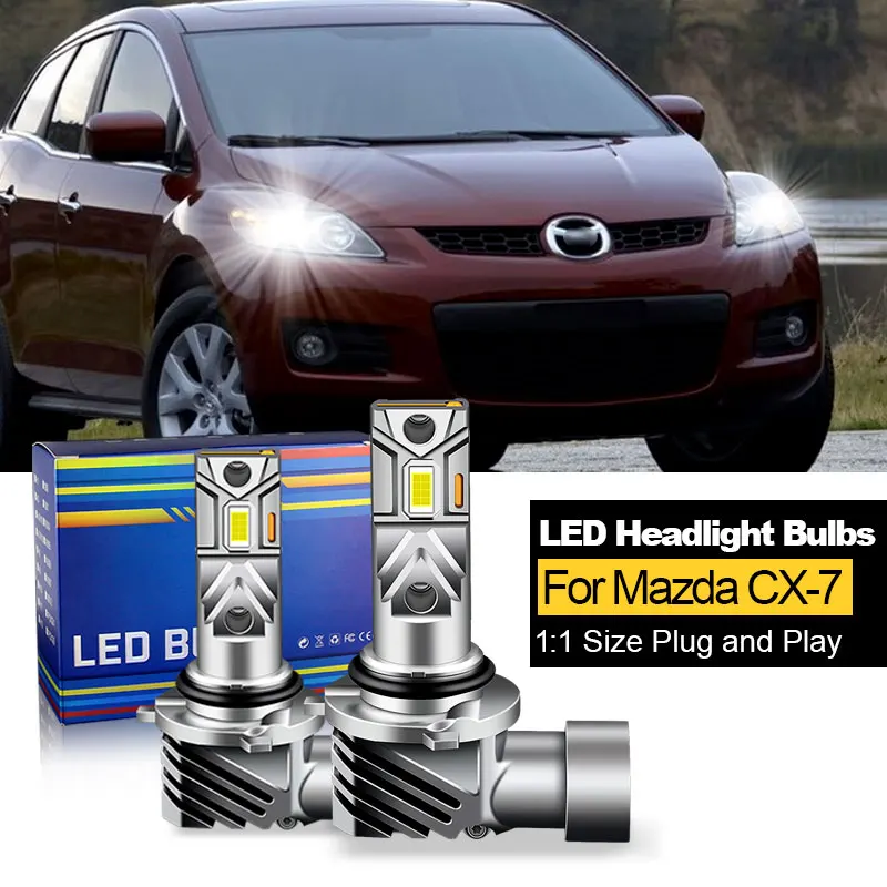 

2 шт., Лампы CANbus для Mazda 2007 2008 2009 2010 2011 2012 9005 9006 HB3 HB4, лм