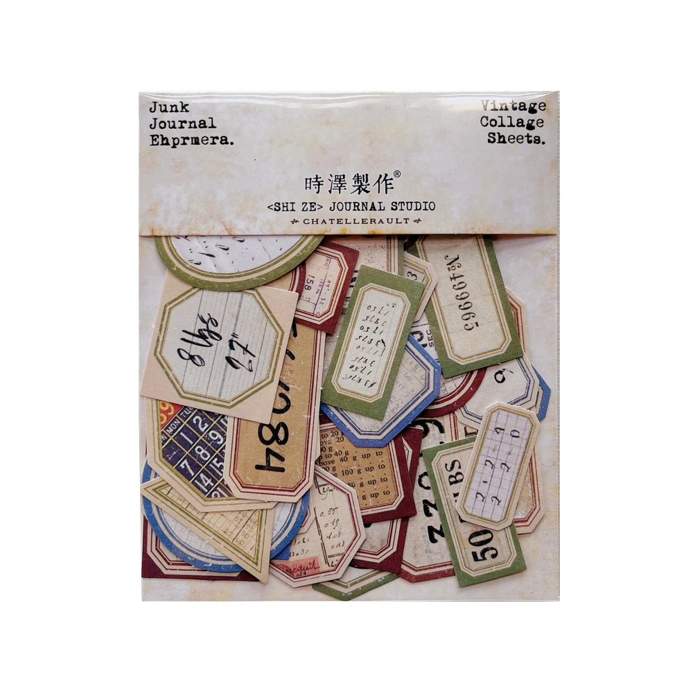 

Набор винтажных наклеек 35 шт