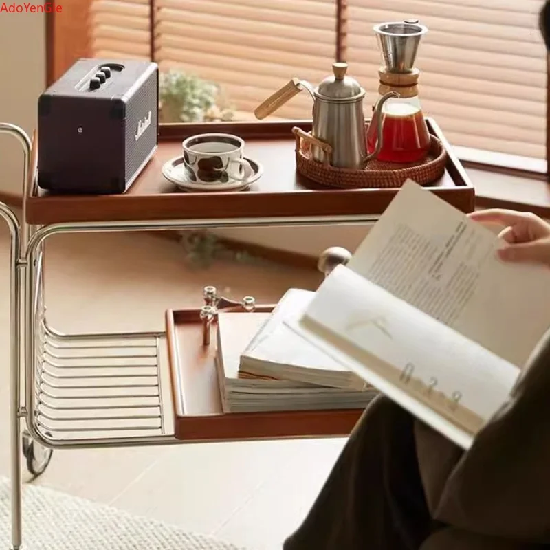 Универсальные тележки для отелей Мобильная тележка на колесиках гостиной пряный