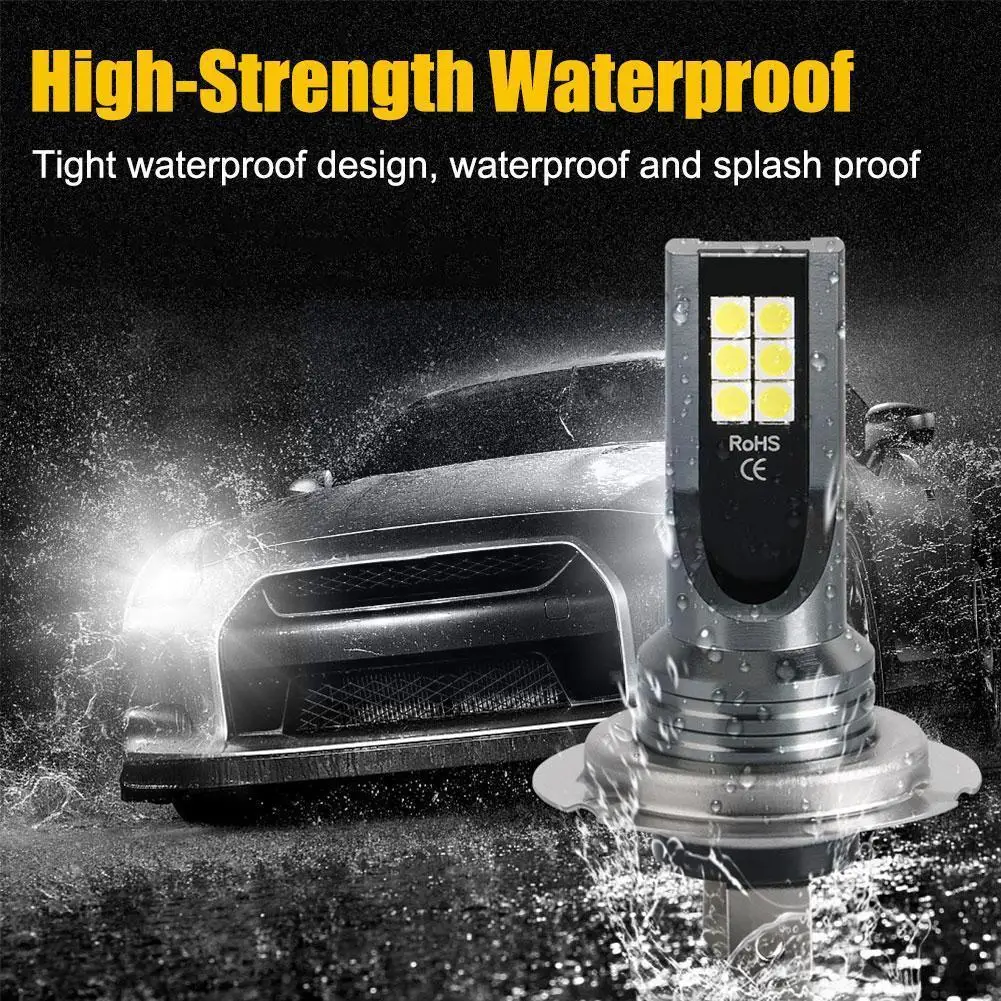 

Car Led Lamp H4 H7 Led 3030-12 Led 12v 360° 6000k White Accessories Led Auto Super Auto Lights Light Anti-fog Front Bulbs B M6f4