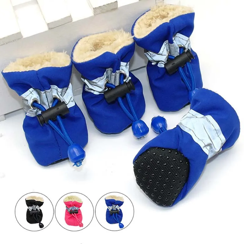 

Pet Dogs Winter Shoes Rain Snow Waterproof Booties Socks Rubber Anti-slip Shoes For Small Dog Puppies Footwear zapatos perro