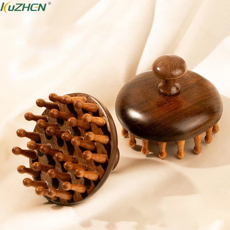 Многофункциональная деревянная терапевтическая Массажная расческа для головы