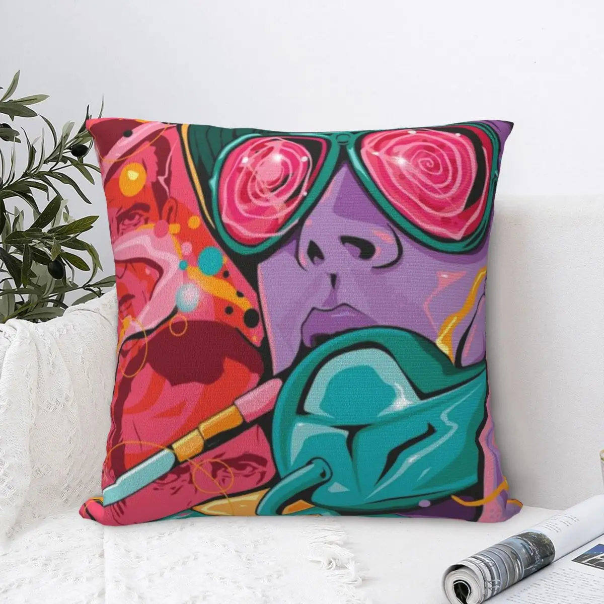 

Fear And Loathing In Las Vegas Square Pillowcase Cushion Cover Comfort Pillow Case Polyester Throw Pillow cover For Home Bedroom