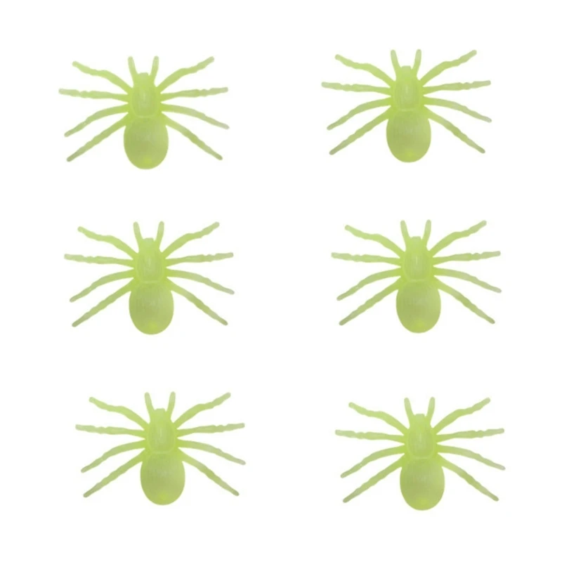 6 шт. ужасные серебристые пауки для Хэллоуина украшения принадлежности вечеринок