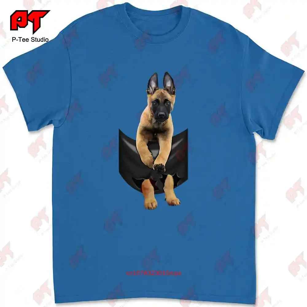 Бельгийская футболка с собакой малинуа в кармане WSDB