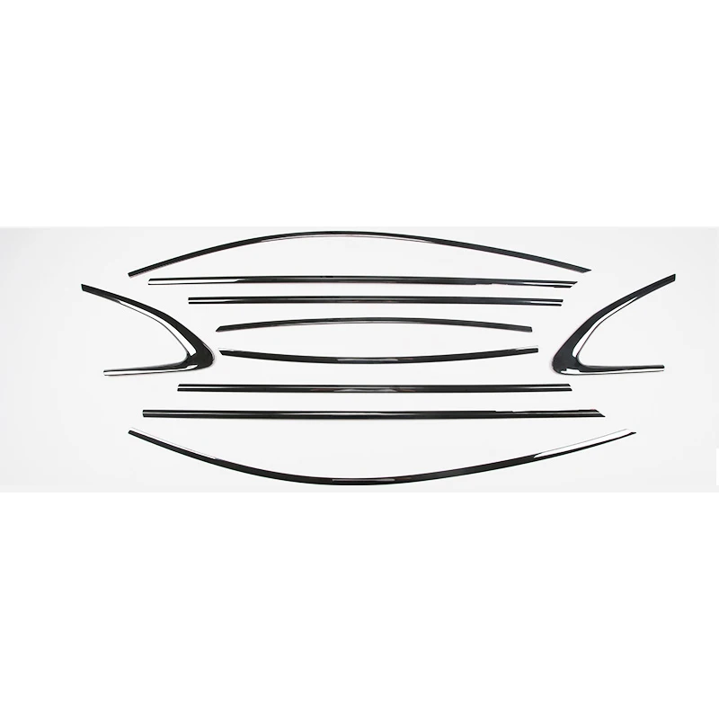 

Автомобильные аксессуары для Chevrolet Malibu 2016-2023, черная наружная оконная молдинговая полоса из нержавеющей стали, боковая крышка порога, отделка, 10 шт.