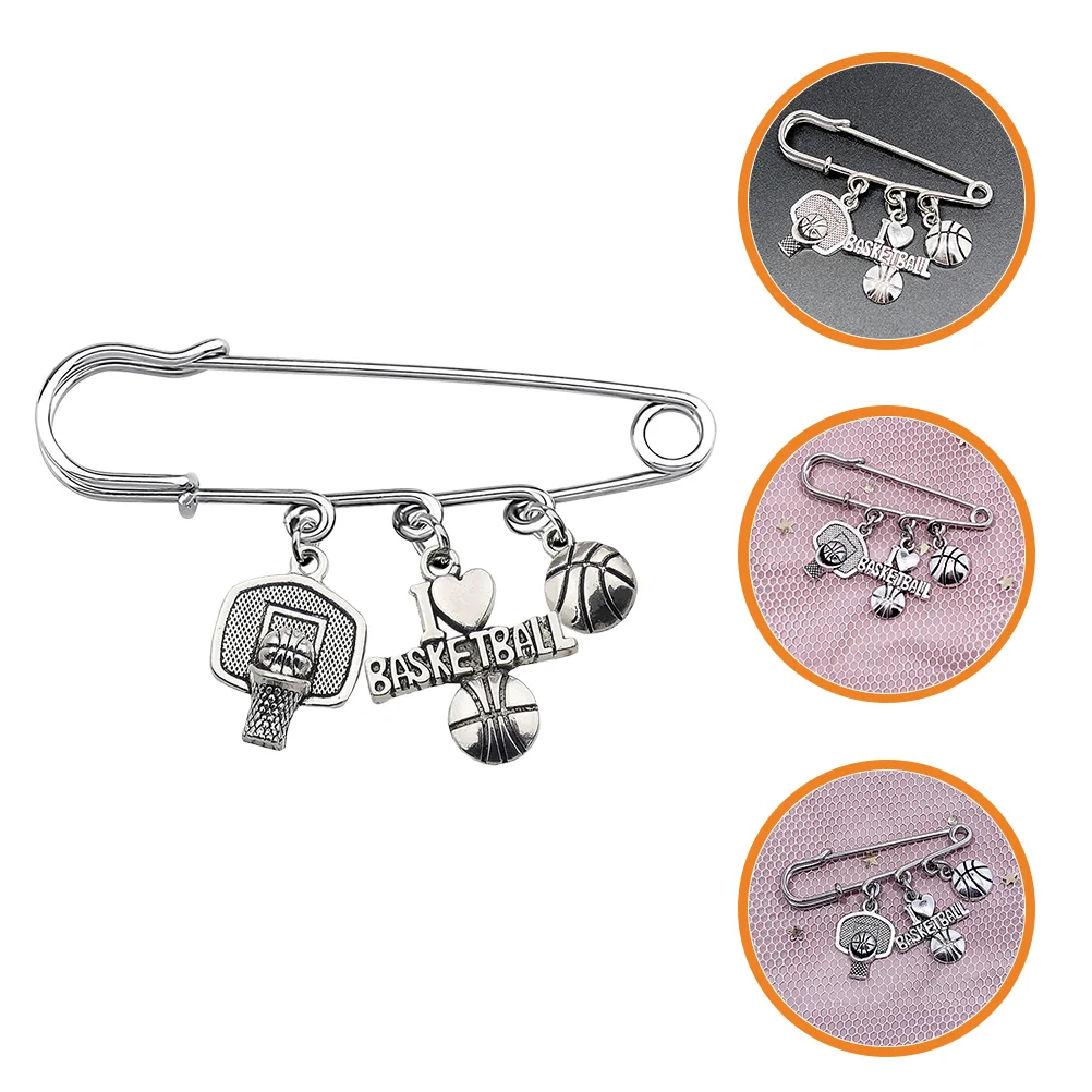 

Broochlapel Pin Enamel Clothes Funny Scarf Suit Coat Shawl Basketball Breastpin Decorative Sports Party Favors Gifts