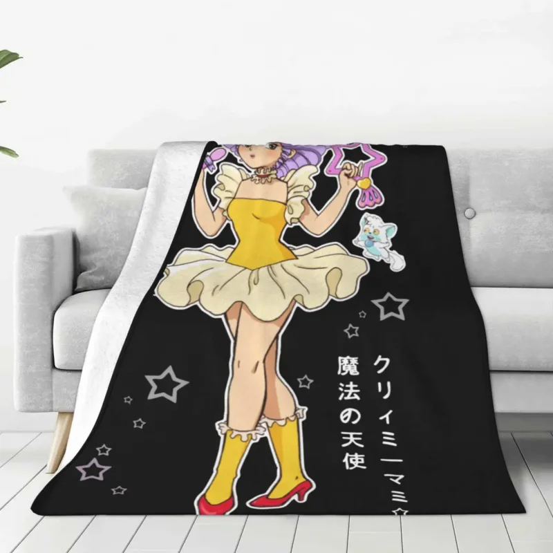 

Magical Angel Creamy Mami Cute Kawaii Anime Girls Blankets Wool Awesome Warm Throw Blankets for Coverlet Textile Decor