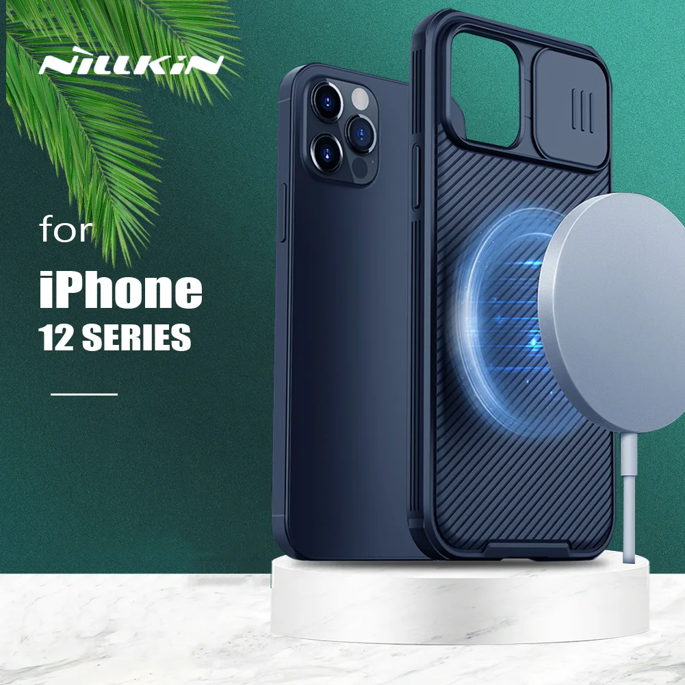 

for iPhone 12 Pro Max Case Nillkin CamShield Slim Magnetic Slide Camera Protection Slim Back Cover for iPhone 12/12 Pro/12 Mini