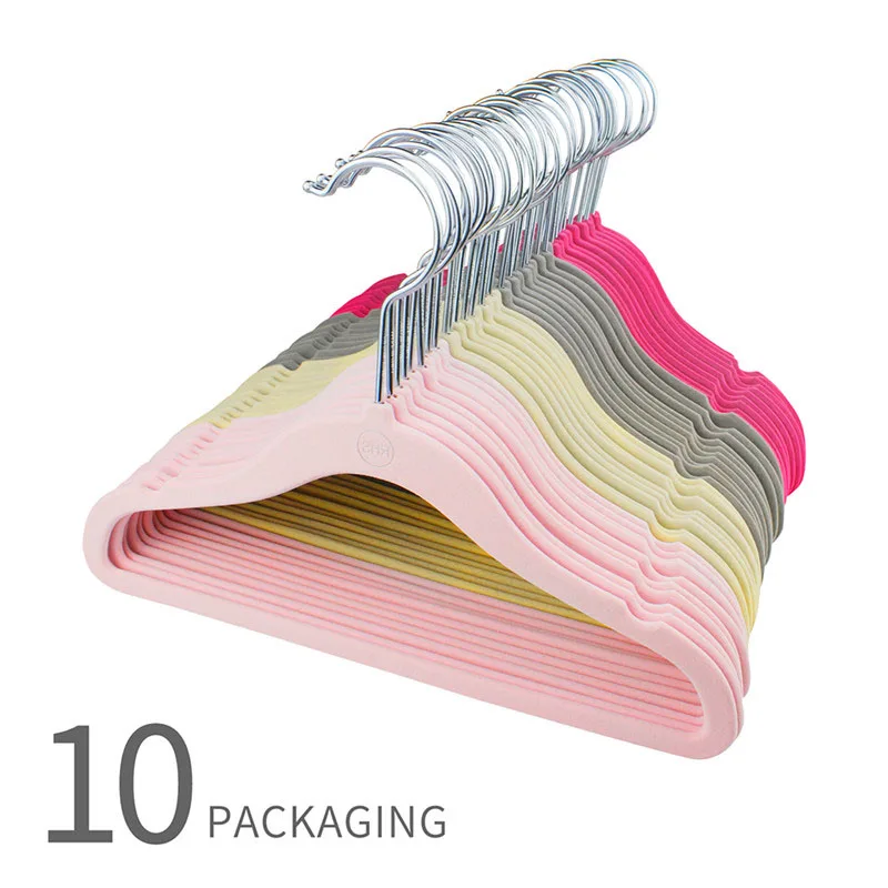 10 упаковок нескользящие бархатные детские вешалки вешалка для одежды крючок