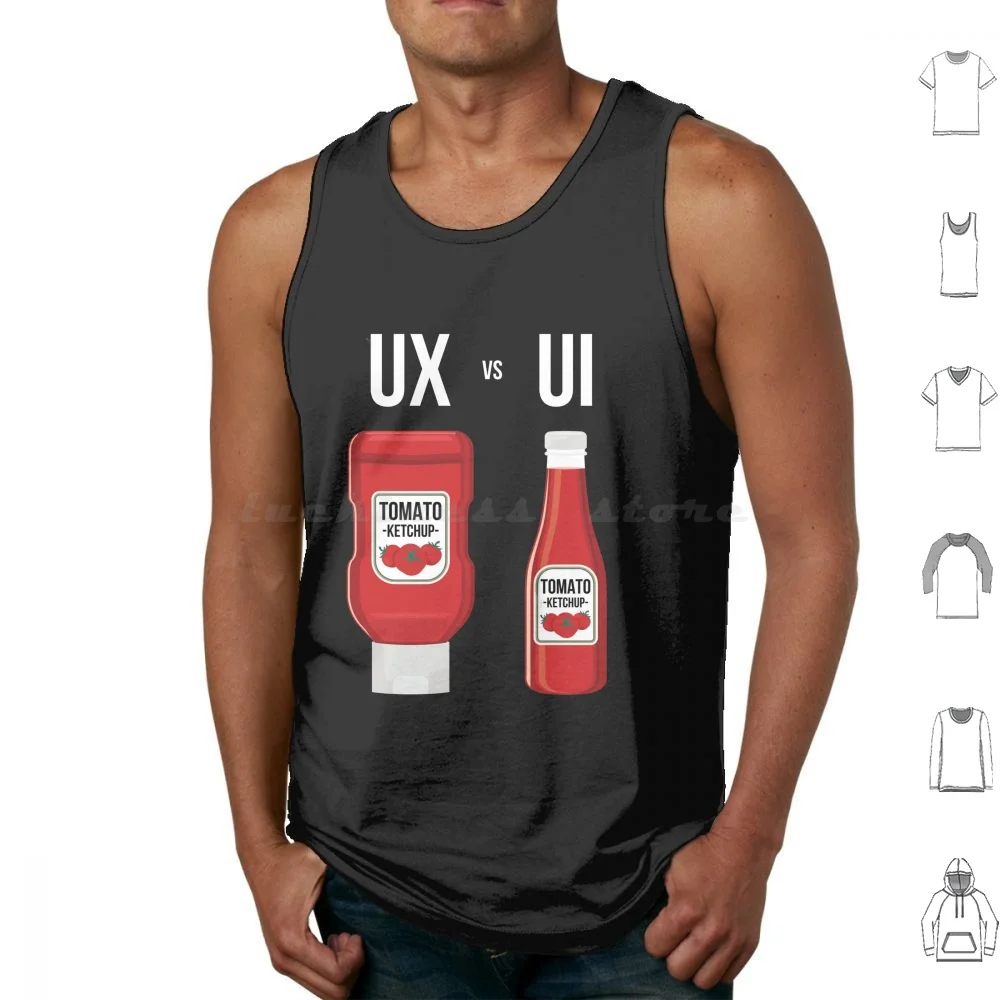 Дизайнерские майки Ui Vs Ux хлопковые с принтом пользовательский интерфейс