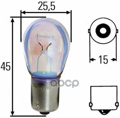 8ga 002 073-271_лампа! (P21w) 12v 21w Ba15s Увеличенный Срок Службы Long Life HELLA арт. 8GA 073-271 |