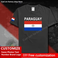 paraguay country flag %e2%80%8bt shirt custom jersey fans name number brand logo cotton t shirts men women loose casual sports t shirt