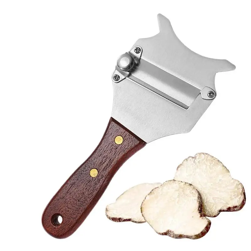 

Cheese Truffle Slicer Stainless Steel Truffle Cheese Slicer Dessert Knife Kitchen Gadgets With Adjustable Razor Rosewood Handle