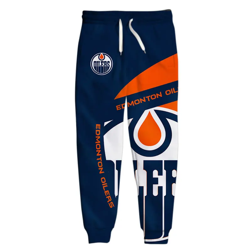 

Edmonton men's casual pants Cartoon pattern cute underwater print Oilers Sweatpants
