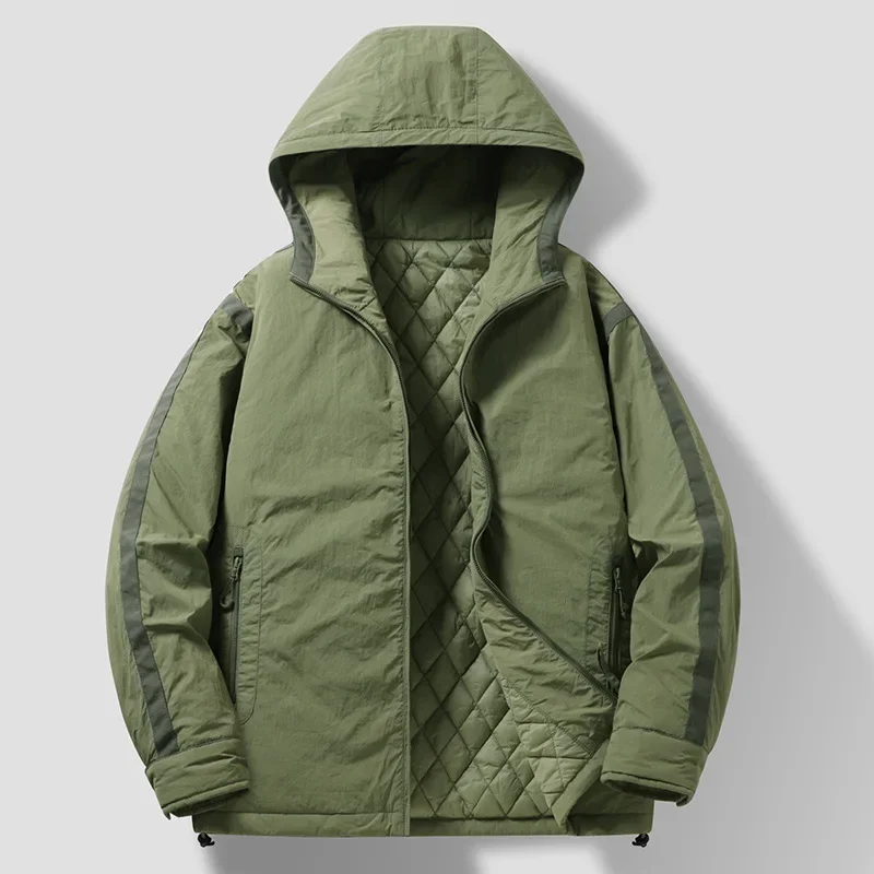 Мужской модный пуловер с капюшоном куртка хлопковой подкладкой зимняя модная