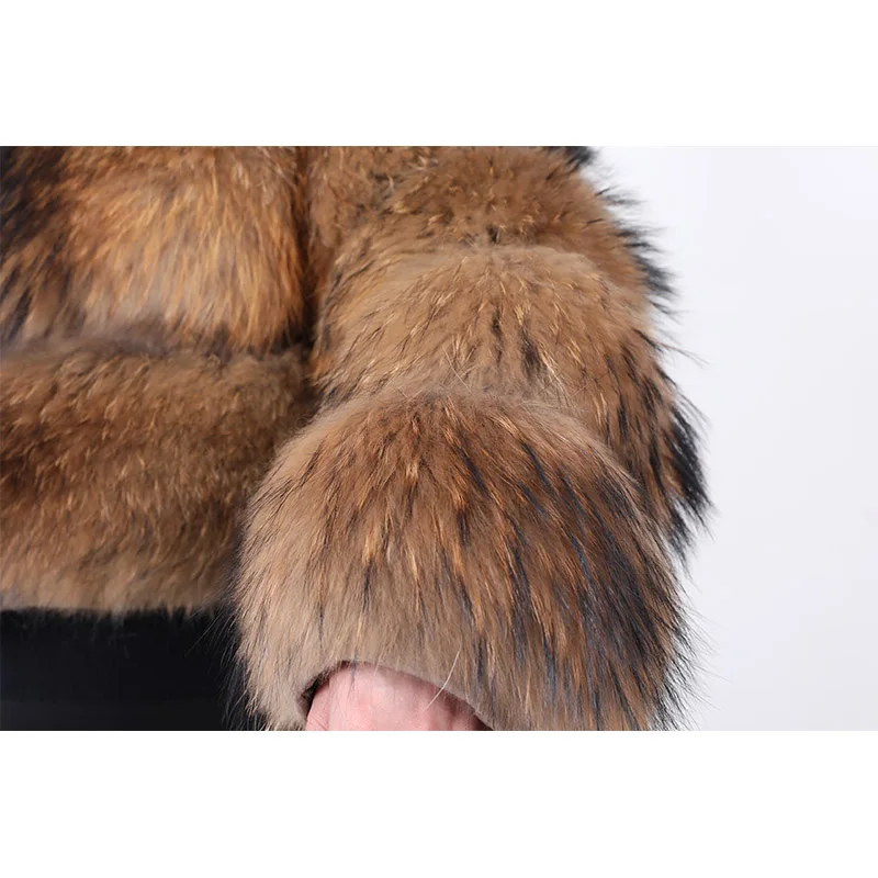 MAOMAOKONG 2022 New Natural raccoon fur jackets Real fur coat Super hot Women's winter Fashion Luxury large size Female clothing