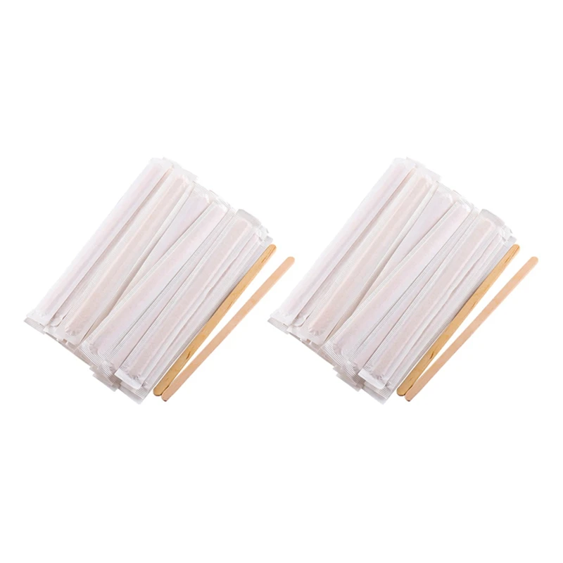 

300Pcs 5.5 Inch Coffee Stirrers Sticks -Natural Wood Eco-Friendly Coffee Beverage Milktea Disposable Stirrer Stick