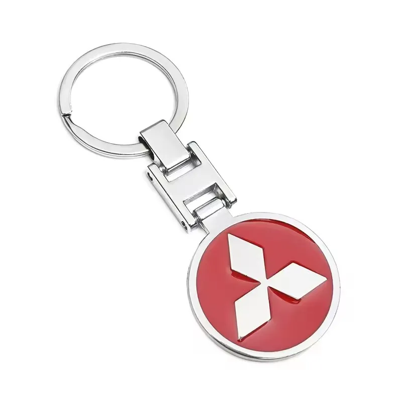 

Брелок с логотипом автомобиля, металлический брелок-подвеска для Mitsubishi Lancer Mirage OTO ASX L300 Montero L200 Outlander Delica Pajero