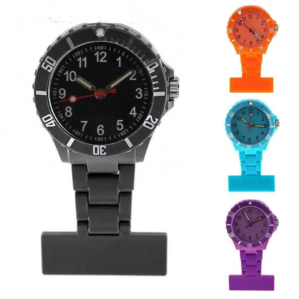 

Luminous Round Dial Clip-on1 Brooch Pendant Hanging Quartz Nurse Pocket Watch