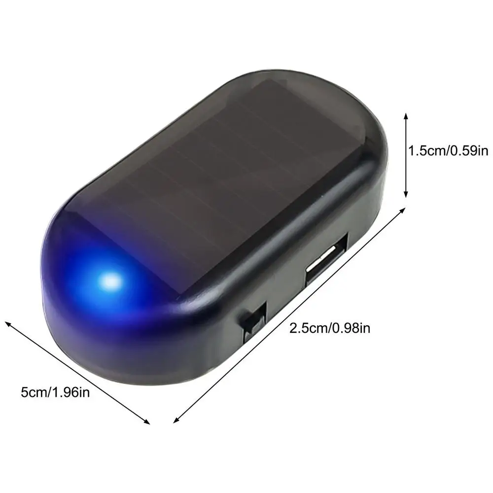 

Поддельная Автомобильная безопасная лампа-вспышка с питанием от солнечной батареи, искусственная подсветка, беспроводная лампа-вспышка с защитой от кражи