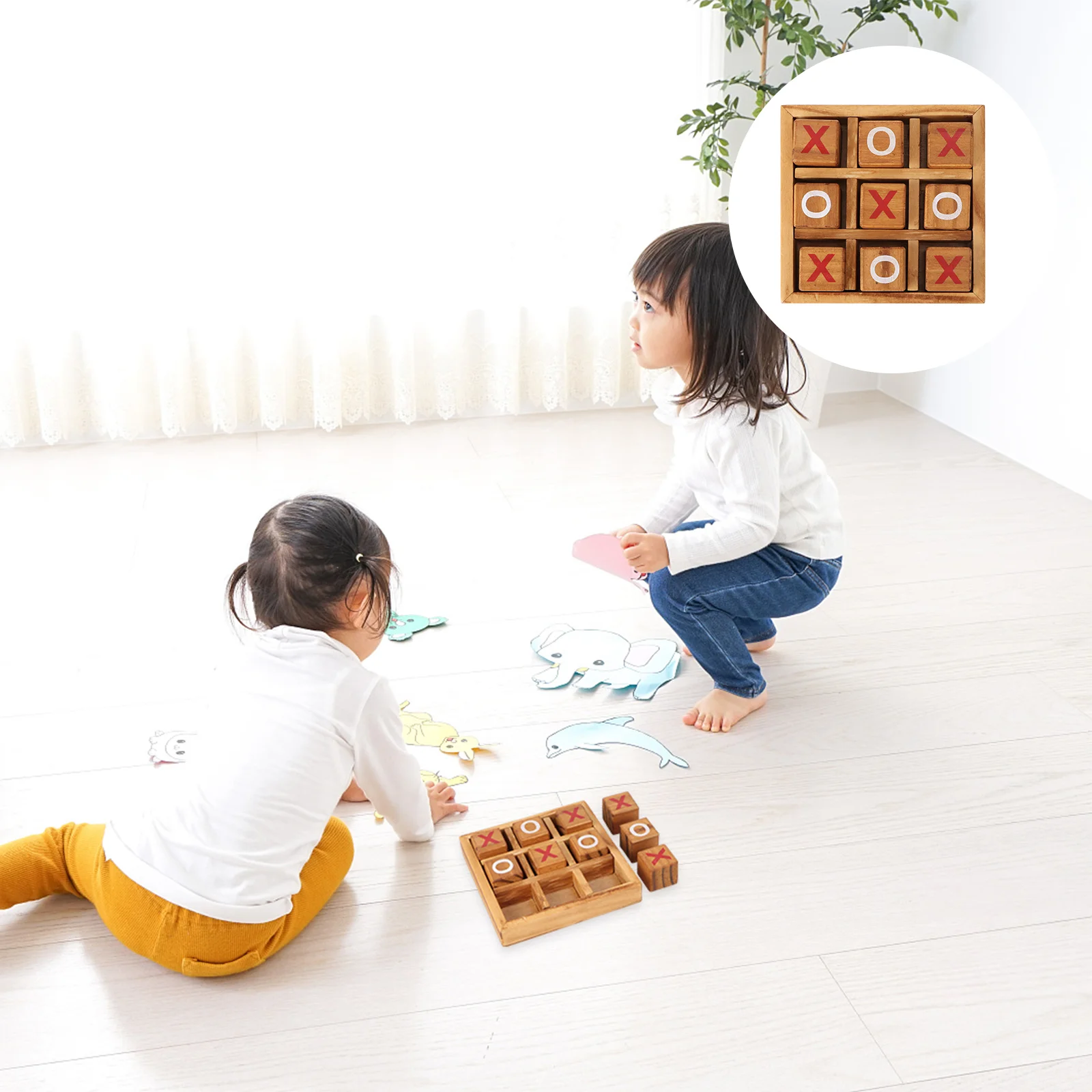 

1 Set Wooden Board Games Creative Toe Strategy Board Games for Families